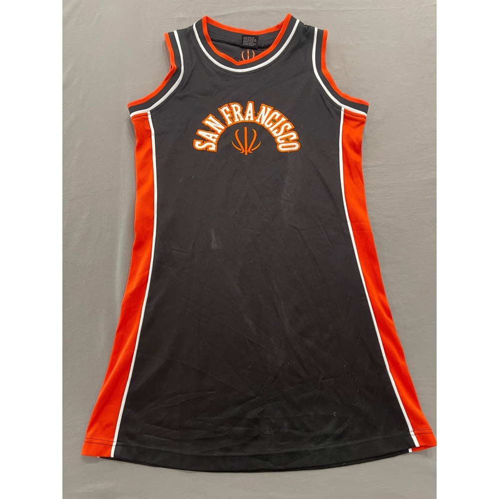 Lee's Family San Francisco Basketball Jersey Black Orange Mens 3XL Sleeveless